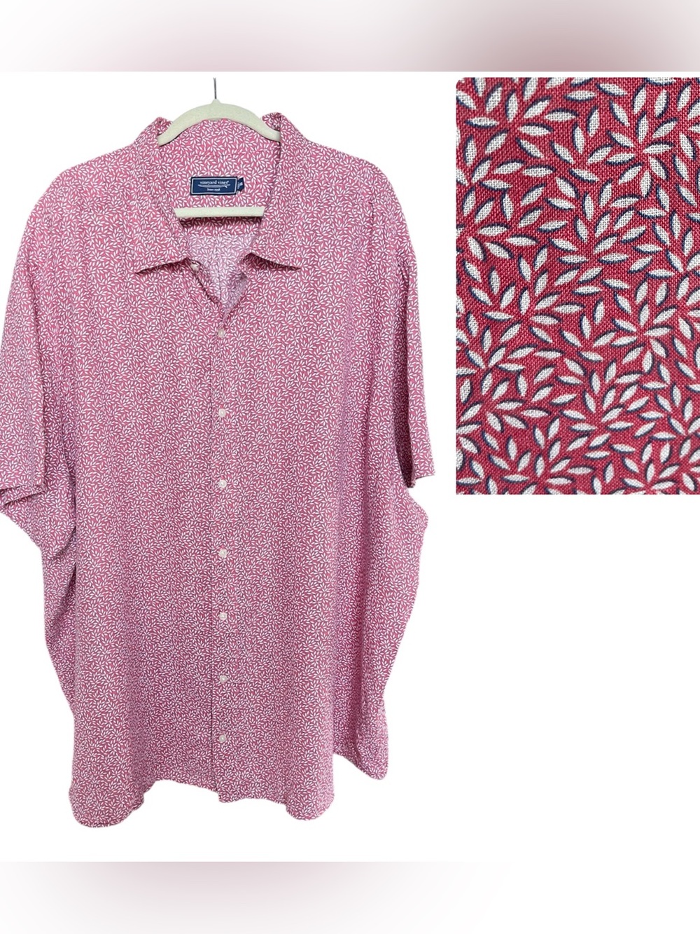 Vinyard Vines 100% linen short sleeve button-down shirt 4XB